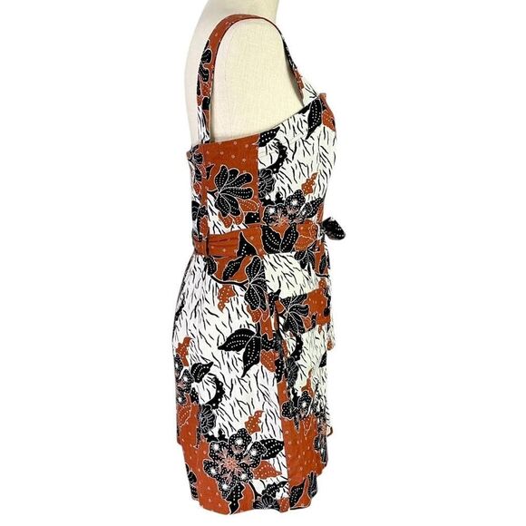 House of Harlow 1960 Romper Shorts Women 10 Brown Floral Pockets Sleeveless Boho - Picture 6 of 9